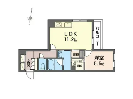 RICORDO(1LDK/2階)の間取り写真