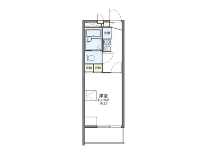 レオパレスクリア(1K/1階)の間取り写真