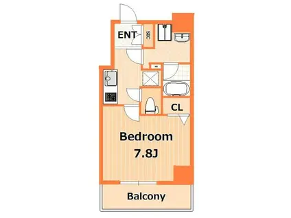 スパシエベルタ横浜(1K/2階)の間取り写真