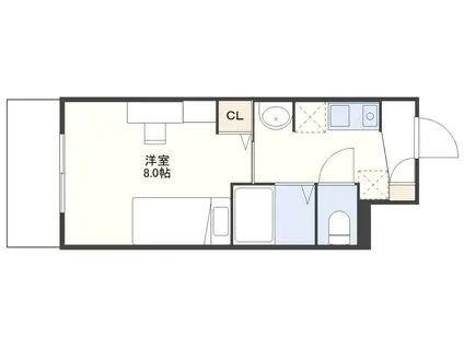 カレッジコート長崎大学前(ワンルーム/11階)の間取り写真