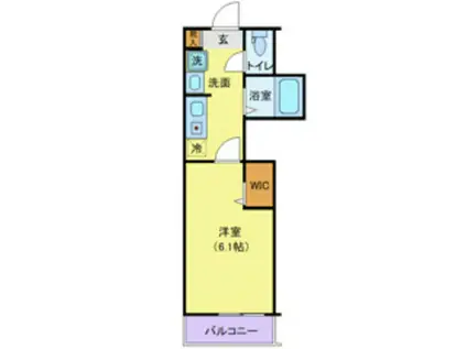 ラフィーネ二俣川(1K/1階)の間取り写真