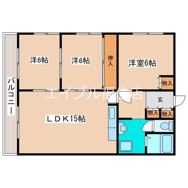 メゾン31(3LDK/3階)の間取り写真