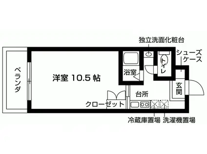アネックス紫野(1K/7階)の間取り写真