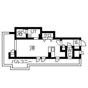 プレジール三ノ宮III(ワンルーム/4階)の間取り写真