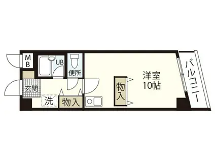 牛田本町 橋本ビル(ワンルーム/1階)の間取り写真