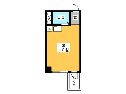 フロムイースト(ワンルーム/3階)の間取り写真