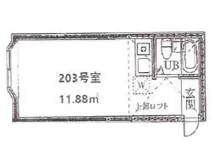 ドリーム中野(ワンルーム/2階)の間取り写真