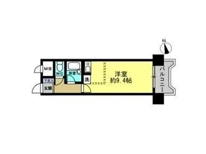 朝日プラザエザース中央II(ワンルーム/10階)の間取り写真