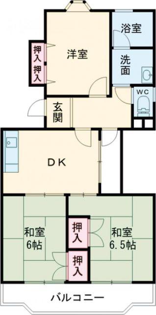ベルハイムOKADA(3DK/3階)の間取り写真