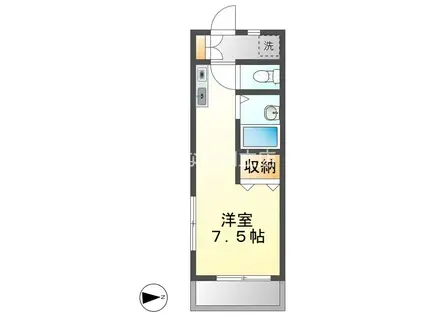 プチハイム(ワンルーム/2階)の間取り写真