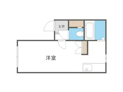 ジュネスコーポラス(ワンルーム/3階)の間取り写真