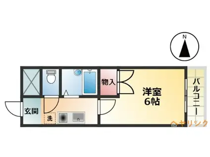 セントラルホームズ庄内(1K/4階)の間取り写真