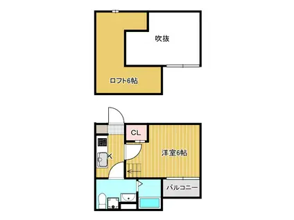 SOLVITA NISHIAKASHI(1K/1階)の間取り写真