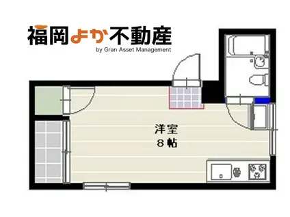 サンコープ美野島(ワンルーム/3階)の間取り写真