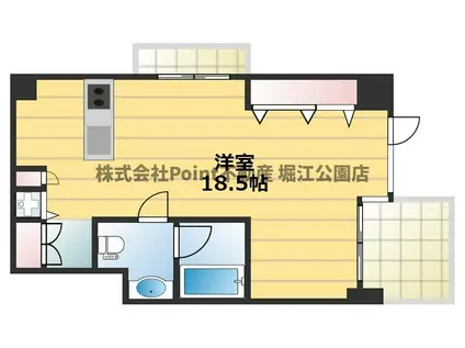 RITZ SQUARE CREST(ワンルーム/8階)の間取り写真