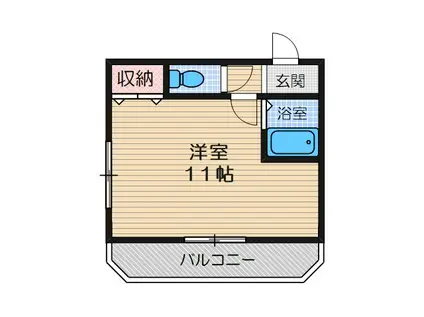 日東西中条ハイツ(ワンルーム/2階)の間取り写真