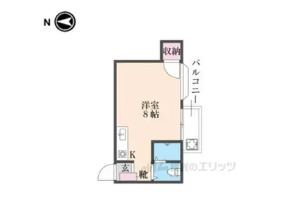 ホワイエMIYAMACHI(ワンルーム/3階)の間取り写真