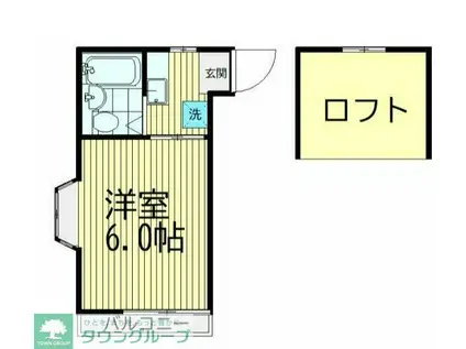 ハイツシバタ2号棟(1K/2階)の間取り写真