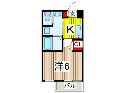 フィオーレ西川口(1K/2階)の間取り写真