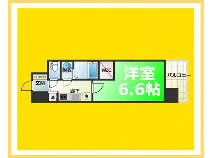 エスリード難波レジデンス(1K/6階)の間取り写真