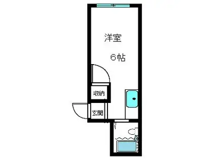 ワークスマンション(1K/3階)の間取り写真