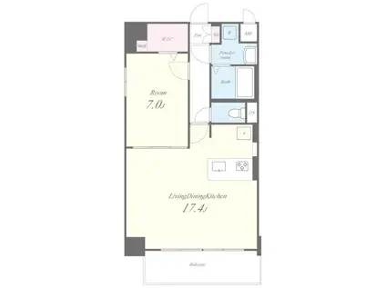 サンカトル(1LDK/3階)の間取り写真