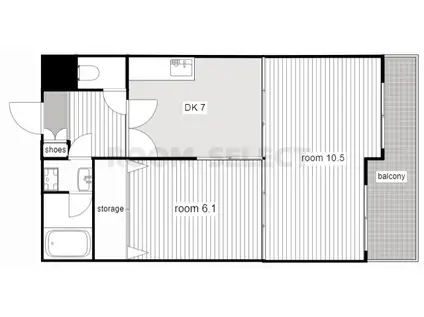 ネオ赤城一番(2DK/2階)の間取り写真