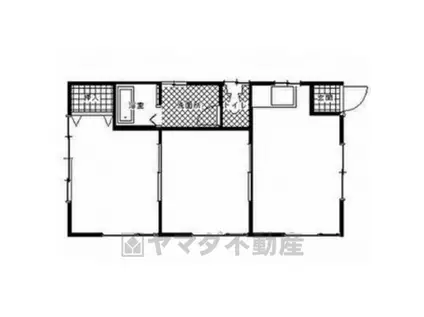 コーポ東塙田(2DK/1階)の間取り写真