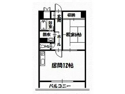 ダイアナ常盤ヒルズ(1LDK/7階)の間取り写真
