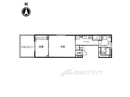 KARASUMASTEPS(1LDK/3階)の間取り写真