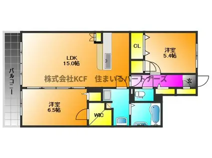 ソフィア21梅満(2LDK/2階)の間取り写真