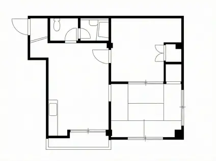 エルドオール町屋(2DK/2階)の間取り写真