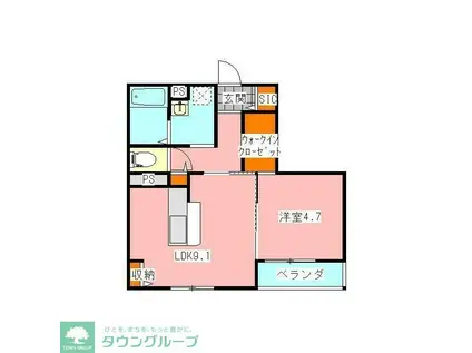 アールイレブン(1LDK/3階)の間取り写真