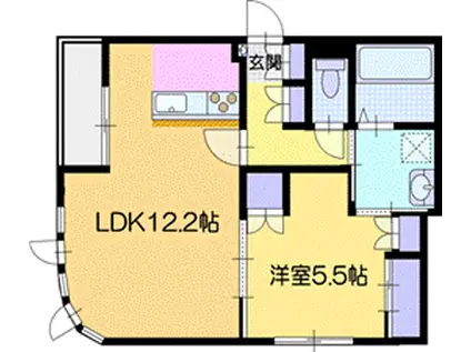 ピアニス・モレック(1LDK/3階)の間取り写真