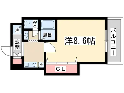 エムプラザ新大阪壱番館(1K/5階)の間取り写真