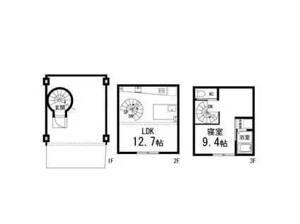 SFIDA上杉A(1LDK/2階)の間取り写真