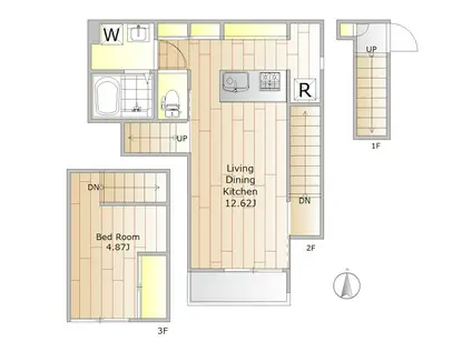 レスポワール祐天寺(1LDK/2階)の間取り写真