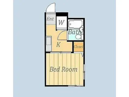 ジュネスAOKI(1K/1階)の間取り写真