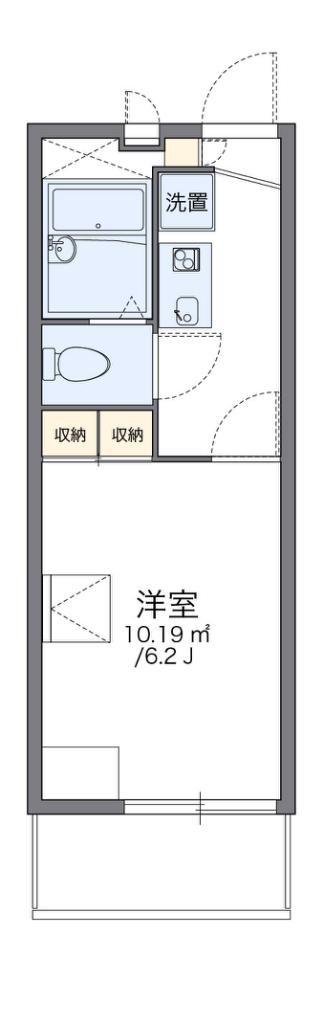 レオパレスDREAMSEEDI(1K/3階)の間取り写真
