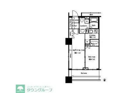 パークアクシス名駅南(1DK/6階)の間取り写真