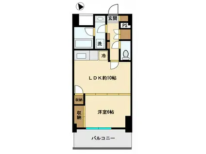 SKT板橋(1LDK/10階)の間取り写真