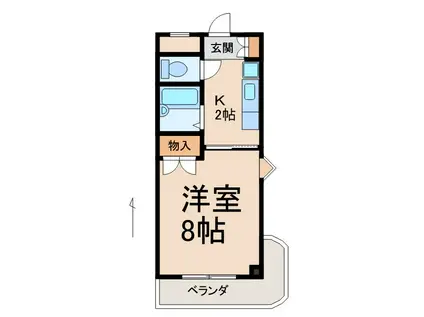 グリーンフル和光(1K/3階)の間取り写真