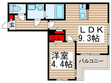 川口市小谷場計画(1LDK/2階)の間取り写真