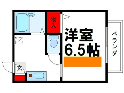 ロワール西片(1K/2階)の間取り写真