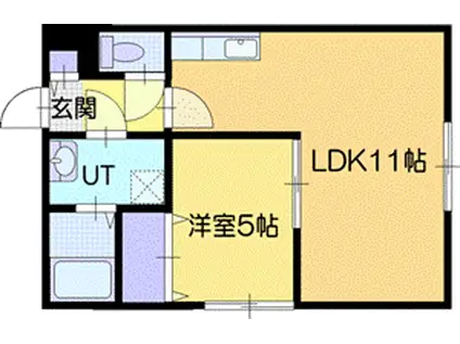 エルム文京(1LDK/1階)の間取り写真