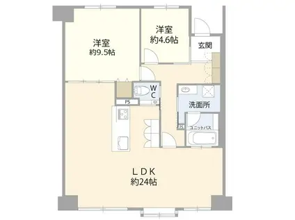 ライネスハイム志村(2LDK/6階)の間取り写真