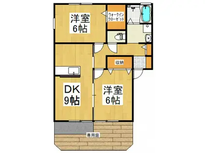 グランドメゾンA(2DK/1階)の間取り写真