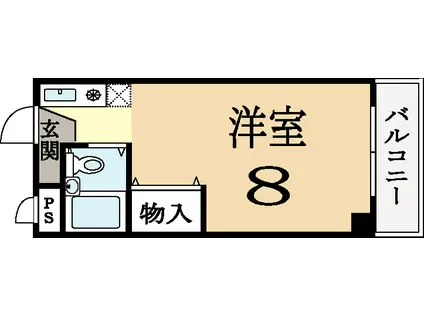 ルレヴェ・ナミカワII(1K/1階)の間取り写真