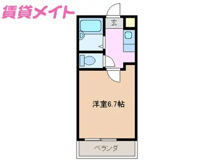 ビバリードリーム小杉(1K/2階)の間取り写真