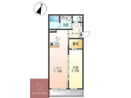 スイートテラス ルリエ(1LDK/2階)の間取り写真